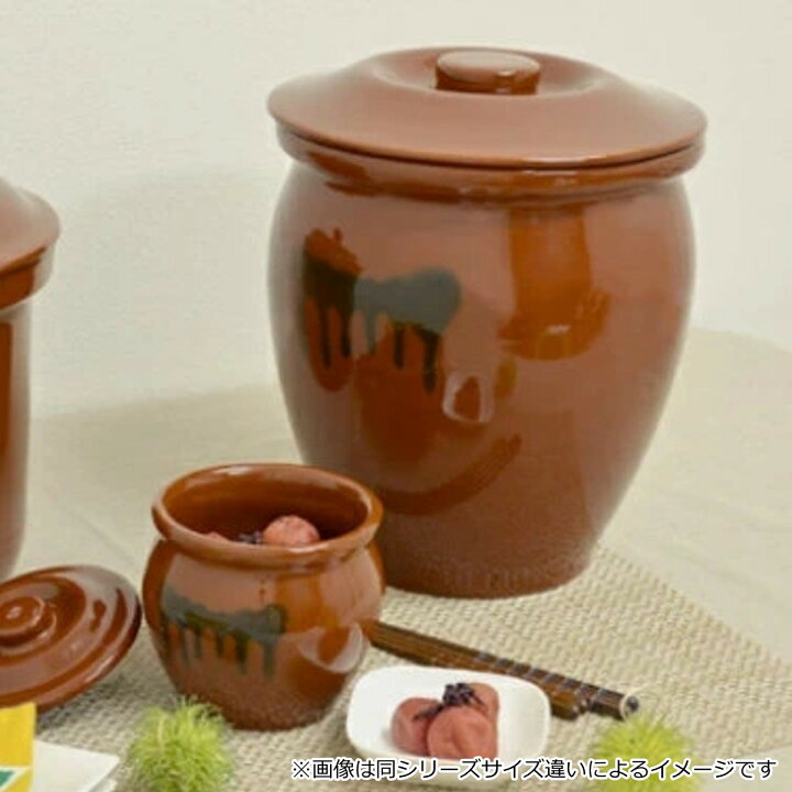 楽天市場】漬物容器 5.4L 丸かめ 3号 蓋付き 陶器 （ 漬物樽 つけもの 