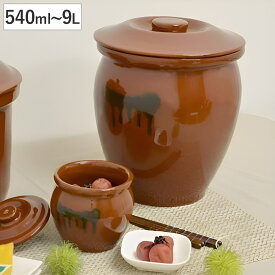 漬物容器 540ml～9L 丸かめ ミニ壺 1号～5号 蓋付き 陶器 （ 漬物樽 つけもの容器 漬け物容器 漬物 漬け物 つけもの 容器 保存 ぬか漬け 漬けもの 漬物器 かめ 壺 保存容器 540ml 900ml 1.8L 3.6L 5.4L 7.2L 9L ）