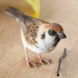 オブジェ BIRDIE BILL スズメ マグネット付き （ 置き物 置物 鳥 動物 アニマル リアル マグネット 磁石 飾る 卓上 マスコット ディスプレイ リビング 玄関 机上 雑貨 オーナメント ンテリア 贈り物 プレゼント ギフト ）