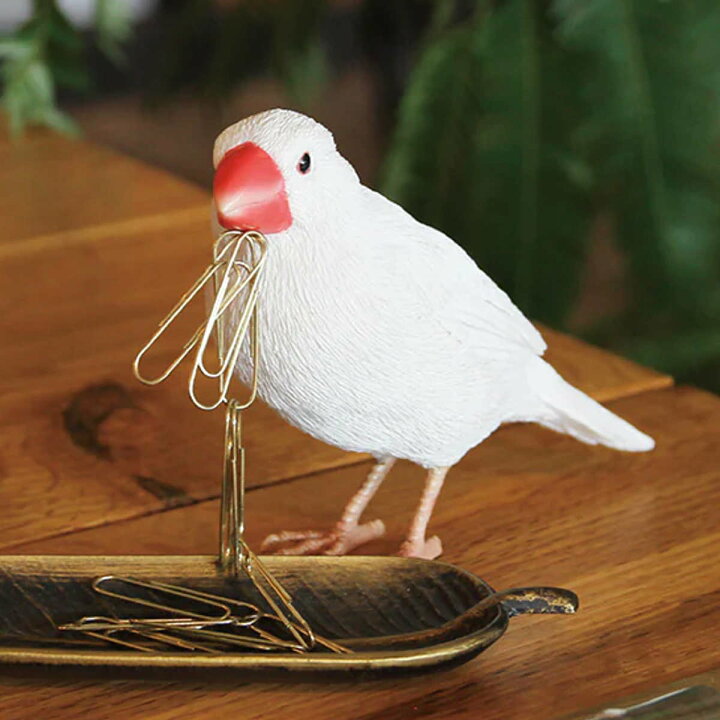 楽天市場】オブジェ BIRDIE BILL 文鳥 マグネット付き （ 置き物 鳥 