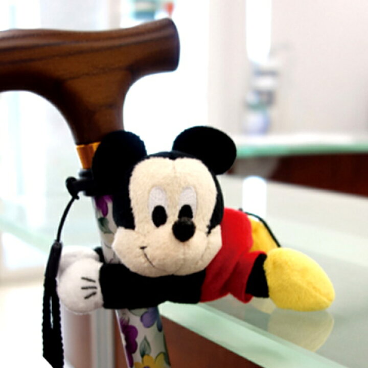 楽天市場 杖ホルダー おでかけマスコット ミッキーマウス キャラクター 杖 ステッキ 杖転倒防止 目印 ミッキー 歩行補助 ディズニー Disney ステッキホルダー 傘ホルダー 傘フック マスコット 敬老 プレゼント ギフト アクセサリー リビングート 楽天市場店