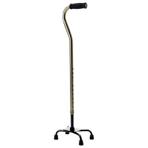 杖 4点杖 アルミ製 軽量 シルバー 自立式 プレゼント 非課税 ( 自立式 四点杖 10段階調節 伸縮杖 つえ ツエ 歩行 補助 リハビリ 外出補助 歩行補助 倒れない 安定感 握りやすい 自立 介護用品