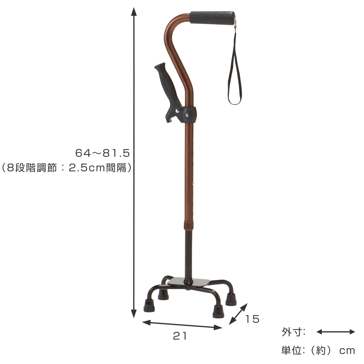 立ち上がり補助 歩行補助 多点杖 転倒防止 リハビリ 介護 耐荷重150kg 通販