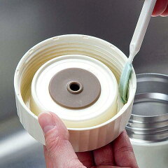 キッチンブラシ掃除用スティックフードポット中栓洗いお弁当洗い隊空気穴用1本中栓・パッキン洗い用2本
