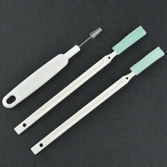 キッチンブラシ掃除用スティックフードポット中栓洗いお弁当洗い隊空気穴用1本中栓・パッキン洗い用2本