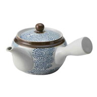 急須 490ml 古染タコ唐草 茶こし付き ティーポット 陶器製 （ 食洗機対応 横手型急須 片手 お茶 ポット …