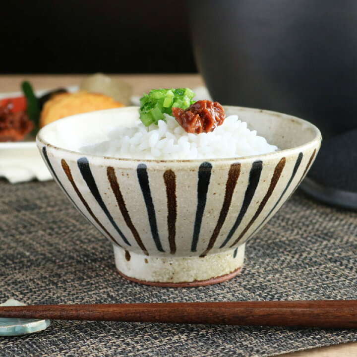 楽天市場 茶碗 284ml 五月雨二色十草 和食器 美濃焼 陶器 日本製 お茶椀 和柄 十草 茶わん おちゃわん ご飯茶碗 渋い 食器 和風 ごはん 器 リビングート 楽天市場店