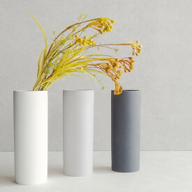 花瓶 AYA フラワーベース ロング M 陶器 （ 送料無料 花びん 花器 ベース 丸 無地 一輪挿し 円柱 花 植物 切花 花束 インテリア おしゃれ 卓上 床置き トールタイプ マット 色 ）