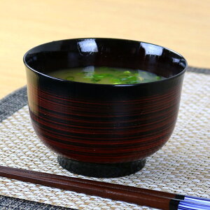 汁椀 460ml 日本製 クリーンコート 羽反型 刷毛目 曙 ( 和食器 味噌汁椀 お椀 食洗機対応 電子レンジ対応 和食 食器 汚れにくい 洗いやすい )