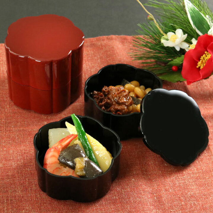 楽天市場】二段重 重箱 クリーンコート加工 食器 山中塗 日本製 （ お 