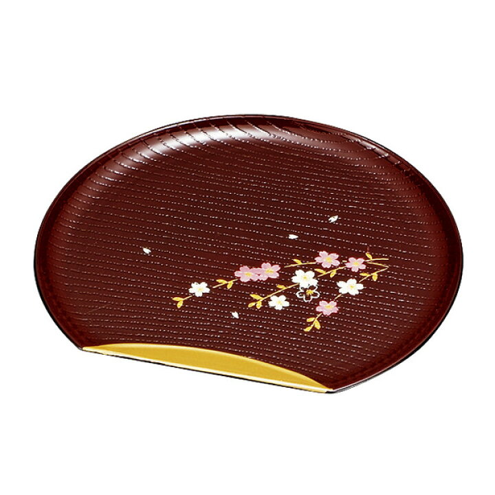 楽天市場】銘々皿 半月皿 溜渕金 花さくら 漆器 和菓子 皿 食器 日本製 
