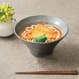 麺鉢 21cm M.STYLE 武蔵 ヌードルボウル 磁器 美濃焼 （ 送料無料 食器 和食器 日本製 皿 食洗機対応 電子レンジ対応 大鉢 丸 ラウンド 丼鉢 煮物鉢 ボウル 鉢 丼 サラダ おしゃれ 和モダン 黒 金 ）