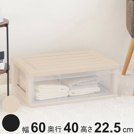 収納ケース ワイド収納ケース 1段 引き出し 約 高さ23 cm モノトーンカラー （ 収納ボックス 衣装ケース 衣類収納 クローゼット収納 プラスチック 押入れ 収納 ケース 引出し スタッキング 押入れ収納 衣類 一段 ）