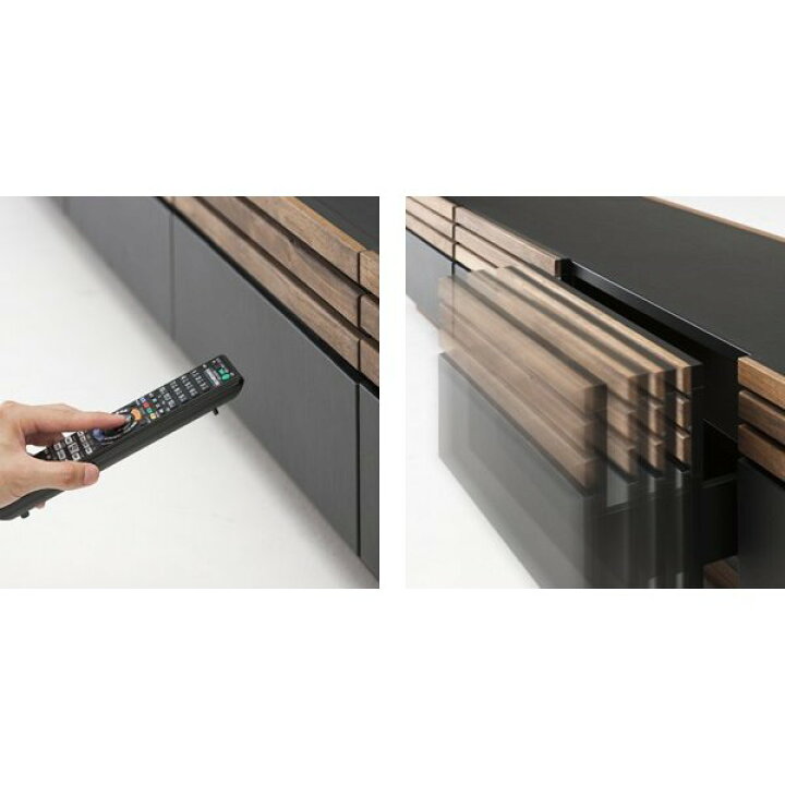 楽天市場】テレビ台 ローボード ウォールナット ルーバーデザイン 