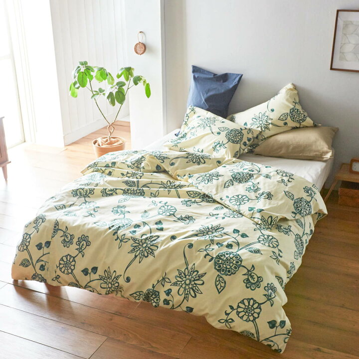 楽天市場】掛け布団カバー Fab the Home シングル エイジア 花柄 綿100 