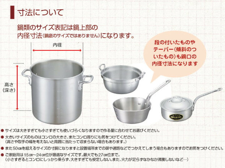 楽天市場】寸胴鍋 36cm 35L ガス火専用 キングポット 業務用 中尾 
