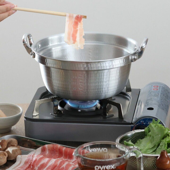楽天市場】打出料理鍋 30cm ガス火専用 メモリ付き 中尾アルミ 日本製 