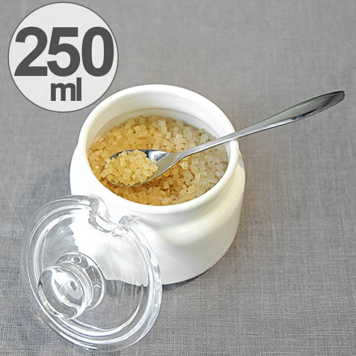 楽天市場】保存容器 シュガーポット 250ml 磁器製 スプーン付き 