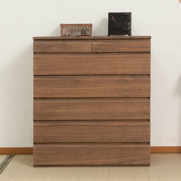 楽天市場】桐タンス 6段 洋風チェスト モダンデザイン 幅71cm 
