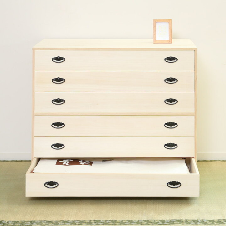 楽天市場】桐タンス 幅98.5cm 6段 引出し 完成品 日本製 （ 桐 桐箪笥 