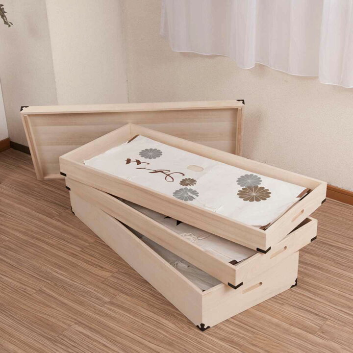楽天市場】桐 衣装ケース 幅91cm 3段 高さ33cm 衣裳箱 隅金具付 天然木 