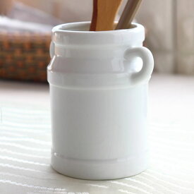 カトラリー スプーンコンテナ キッチン収納 （ 瀬戸焼 日本製 陶磁器 箸 スプーン フォーク スタンド 箸立て 収納 キッチンツール キッチン 小物 北欧 ナチュラル おしゃれ ）