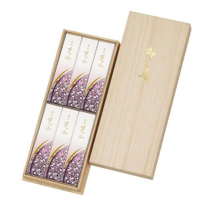 楽天市場】線香 銘香芝山 桐箱6箱入 贈答用 ギフト （ お線香 線香 