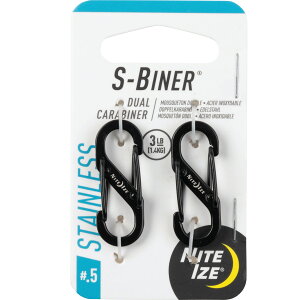 �J���r�i 2�� �G�X�r�i�[ �`�b�v ��1.2×����3.3cm �i �i�C�g�A�C�Y NITEIZE S-BINER S�r�i�[ DUALCARABINER STAINLESS S���^ �J���r�i�[ �L�[�z���_�[ �L�[�����O ���� �t�b�N �� �L�[ �L�[�A�N�Z�T���[ �L