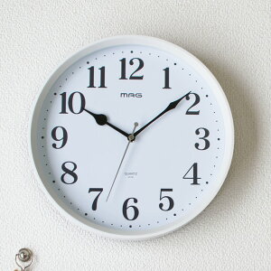 掛け時計 ミドル 直径 28cm 時計 おしゃれ 連続秒針 ホワイト ( 掛時計 電池式 シンプル 白 アナログ クロック ウォールクロック とけい 北欧 北欧風 寝室 書斎 リビング キッチン 玄関 )