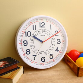 知育時計 よ～める 子ども 知育 壁掛け 時計 ウォールクロック （ 掛け時計 アナログ 子供 学習 28.5 学習時計 壁掛け時計 こども キッズ 学び とけい クロック 掛け かけ時計 直径 ）