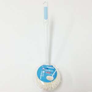 バススポンジ サッとる ミドルバス洗い ポリ ( お風呂掃除 バス ブラシ スポンジ 柄付き 長さ49cm 浴槽 バスタブ 風呂床 浴室壁 バス用品 フロ掃除 風呂掃除用 )