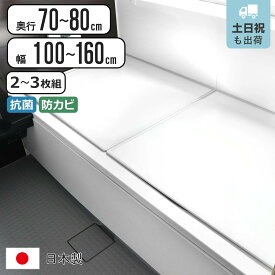【レビュー特典付き】 風呂ふた 組み合わせ 日本製 抗菌 奥行70～80cm 幅100～160cm 2～3枚組 （ 風呂蓋 風呂フタ カビにくい 防カビ 風呂 ふた フタ 蓋 2枚組 3枚組 軽量 軽い 組み合わせ風呂ふた ）