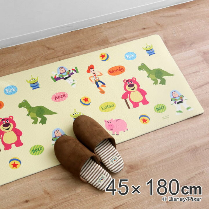 楽天市場 キッチンマット 45 180cm 拭ける Pvcキッチンマット Toystory トイ ストーリー 送料無料 Pvc 45cm 180cm インテリアマット Pvcマット キッチン 台所 マット 洗濯不要 お手入れ簡単 拭けるキッチンマット クッションマット リビングート 楽天市場店