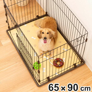 ペットマット ラクぺトモ 65×90cm ケージマット 拭ける 防水 犬 ( ペット用 PVCマット トイレマット マット 犬用 猫用 滑らない 汚れ防止 フリーカット ペットゲージ ゲージ ペット用トイレ 防
