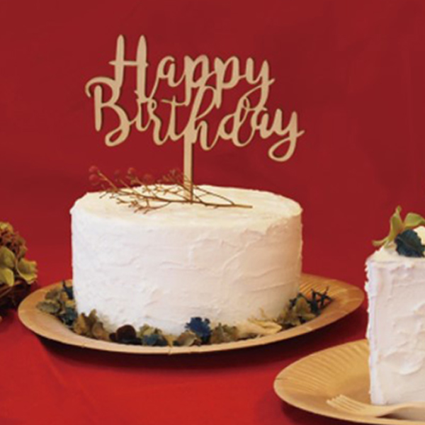 オシャレな木のトッパー トッパー Happy Birthday ケーキトッパー 誕生日 木 ケーキ デコレーション バースデー 木製 記念日 フォトプロップス 撮影 写真 小道具 パーティー 誕生日会 ハッピーバースデー