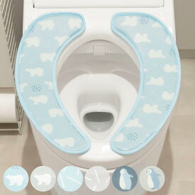 便座シート hiecoco 貼るだけ冷感吸着便座シート （ トイレ 吸着 接触冷感 便座 カバー シート 抗菌 防臭 消臭 トイレタリー ひんやり 貼るだけ トイレ用品 U型 O型 洗浄暖房型 洗濯OK ）