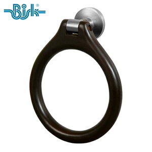 タオルハンガー BISK MADAGASKAR タオルリング ビスク ( タオルホルダー フェイスタオル 壁掛け 天然木 壁付け ホテルライク パウダールーム 収納 洗面用品 キッチン用品 トイレ用品 石膏ボード