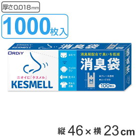 消臭袋 取っ手付き 46×23cm 厚さ0.018mm 100枚入り 10箱セット 半透明グレー （ 送料無料 レジ袋 ポリ袋 100枚 消臭 グレー 半透明 ゴミ袋 袋 小さい カサカサ まとめ買い 業務用 生ゴミ おむつ 介護 臭い ニオイ ペット 丈夫 ）