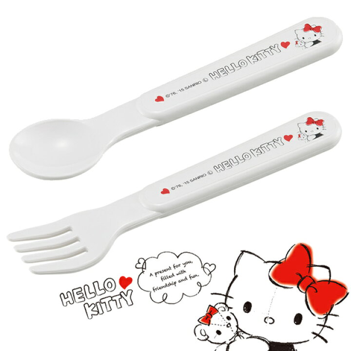 楽天市場】スプーン＆フォークセット ハローキティ スケッチデザイン 