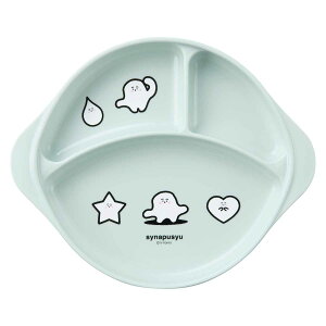 ランチプレート 24cm シナぷしゅ プラスチック ( 食洗機対応 電子レンジ対応 仕切り皿 皿 お皿 子ども用 キャラクター 軽い 割れにくい ピクニック バーベキュー キャンプ 行楽 ホームパーテ