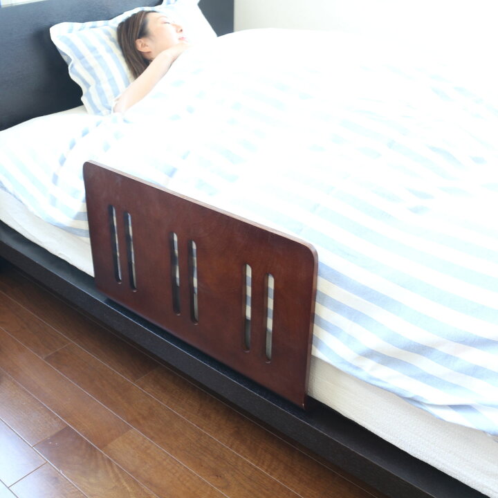 楽天市場】木製ベッドガード 曲げ木 布団ズレ防止 完成品 （ ベッド 