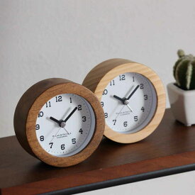 置き時計 アラームクロック 無垢材 目覚まし時計 時計 おしゃれ Eina （ 置時計 とけい クロック 木製 天然木 アナログ 北欧 北欧風 シンプル インテリア アラーム 目覚まし めざまし ナチュラル ）