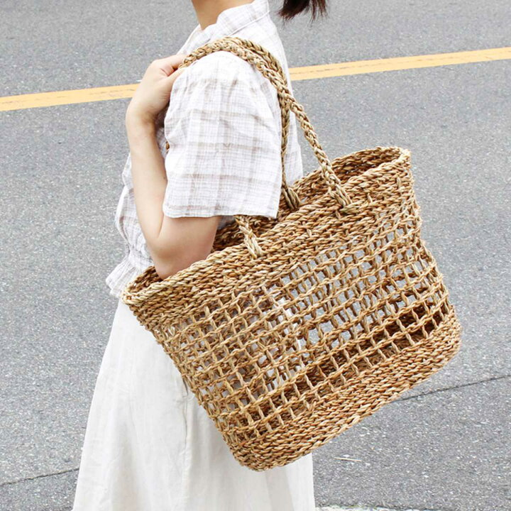 楽天市場】かごバッグ コディ シーグラス メッシュバスケット  