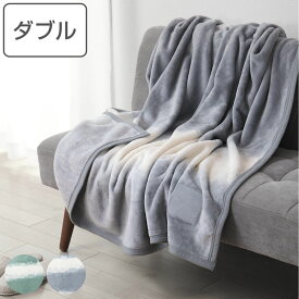 毛布 LOOM&SPOOL ダブル FOL 日本製 綿100％ （ ブランケット 綿毛布 ニューマイヤー 掛け毛布 柔らか 寝具 ふんわり 抗菌 防臭加工 あったか 肌触り ウォッシャブル 洗える おしゃれ カーキ グレー ）