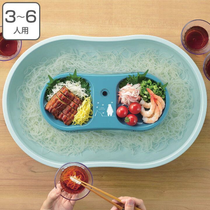 楽天市場 そうめん流し器 Ll 3 6人用 冷たクルクル しろくま 流しそうめん 電池式 流しそうめん機 プラスチック製 送料無料 そうめん流し機 ながしそうめん 大容量 4人 5人 流し素麺 薬味入れ 素麺 シロクマ シンプル かわいい 3人 6人 リビングート 楽天市場店