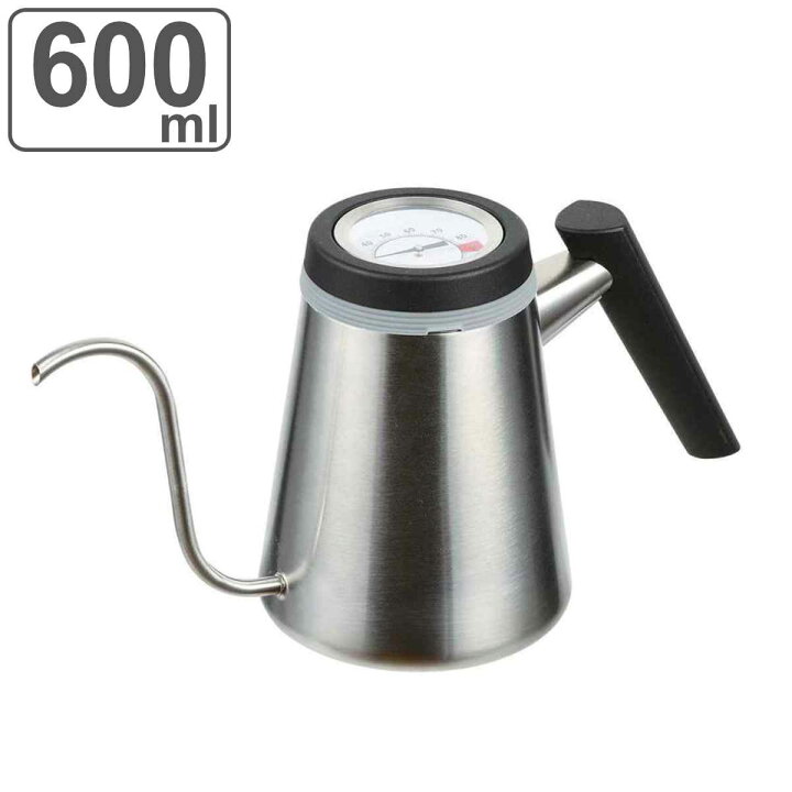 Bianstar手淹れドリップコーヒーポット 狭い口デザイン 軽量ステンレス鋼でヴィンテージ風 蓋付き (600ml) [並行輸入品 Home Cafe / 色合いがかわいいステンレス製ドリップポット 