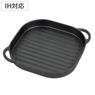 グリルプレート24×24cm ウェーブ スプラウト 鉄鋳物製 （ ガス火 IH 対応 グリルパン グリルトレイ 焼肉…