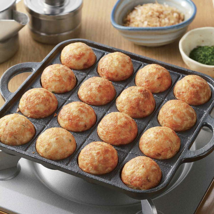 楽天市場】たこ焼きプレート 16穴 スプラウト 鉄鋳物製 （ ガス火対応 