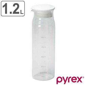 ポット ピッチャー 冷水筒 1.2L Pyrex パイレックス クールポット 耐熱ガラス （ 水差し ジャグ ドリンクピッチャー ガラス 耐熱 熱湯 目盛り付き ウォーターポット 麦茶ポット 目盛り 麦茶 冷茶 おしゃれ ）