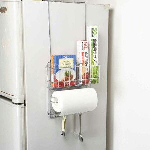 ラップペーパーホルダー ストレージセレクト 冷蔵庫サイドラック ( 吸盤 ラップホルダー キッチンペーパーホルダー ペーパーホルダー ツールラック 冷蔵庫横 ラップ収納 吊り下げ収納 フ